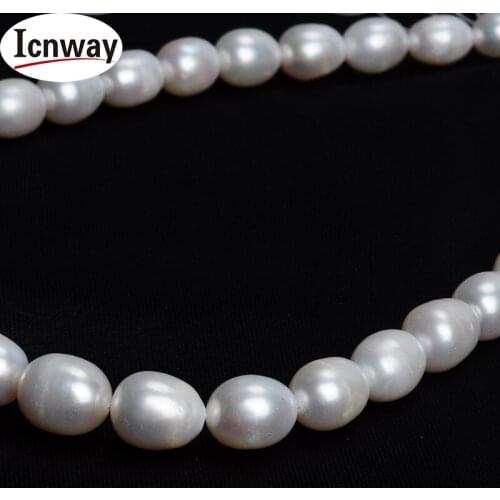 Natural A Rice white Freshwater Pearl 10-11mm 15inches DIY necklace bracelet earring FreeShipping Wholesale