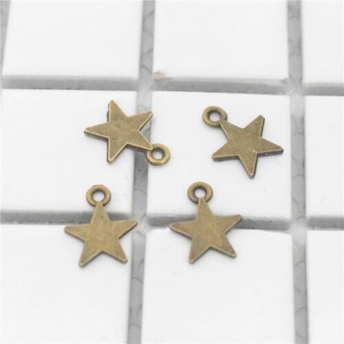 NEW 30pcs/lot 16x13mm AntiqueBronze Color Plated Star Charms Pendant DIY Handmade Jewelry Accessories