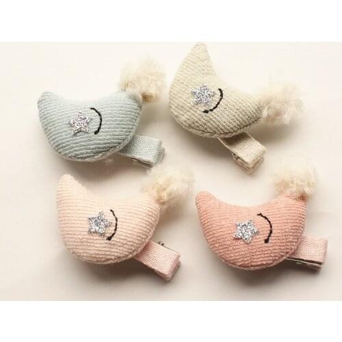 4pc/lot New Delicated Modish Girl Prince Moon Hair Clip Top Quality Hairpin Kid Hair Clip Barrette Luxury Korean Cute Girls Clip
