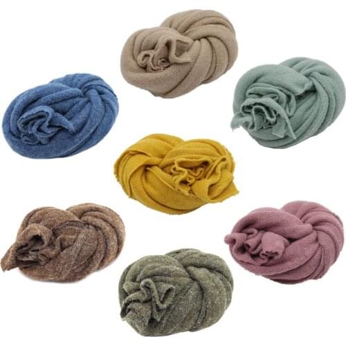Newborn Stretch Wrap Infant Photography Props Baby Solid Color Soft Shooting Accessories