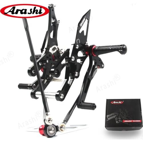 ARASHI 1 Set Footrest For HONDA CBR600RR 2003 2004 2005 2006 Adjustable Rear Set CBR600 CBR 600 RR CNC Rider Foot Pegs Motor