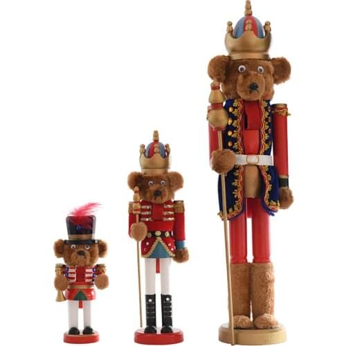 Christmas Nutcracker Wooden Bear Soldier Walnut Decoration Doll Nutcracker Soldiers Christmas Decorations Christmas Decorations