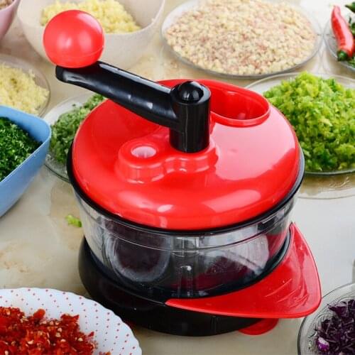 Manual Meat Grinder Multi-Function Vegetable Chopper Crush Vegetable-Cutting Mixer Mincing Machine Meshed Garlic Device Cutter