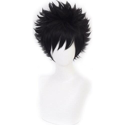 Anime My Hero Academia Dabi Wig Cosplay Costume Boku no Hero Academia Short Black Synthetic Hair Halloween Party Wigs+wig cap