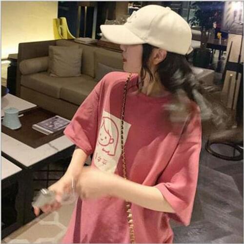 Sweet Style Woman T shirt Lovely Print Short Sleeve O Neck Knitted Woman Tshirt Spring Summer Woman T-shirt