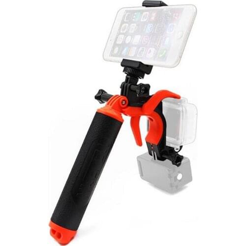 TELESIN floaty handle Pistol Trigger Shutter Stabilizer Floating Bobber adjust phone holder monopod for GoPro Hero 7 6 5 4 3 3