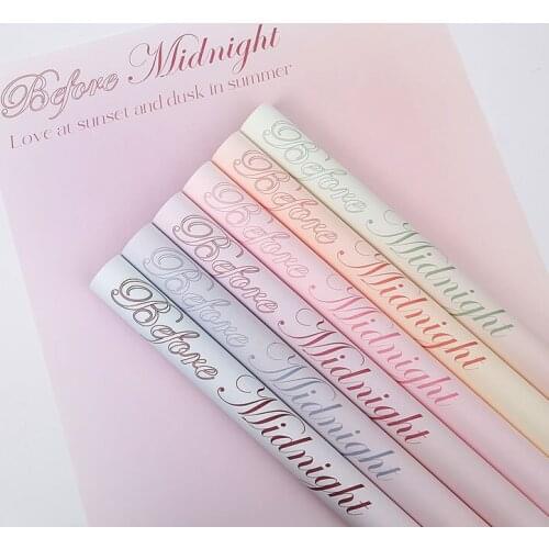 Floal Wrapping Paper DIY Scrapbook Decorative Crafts English Letters Flower Birthday Gift Bouquet Packaging Paper 20pcs