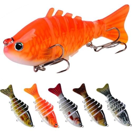 Hard Lifelike Fishing Lure Electric Wobbler For Pike Electronic Multi Jointed Bait Fishing Gear