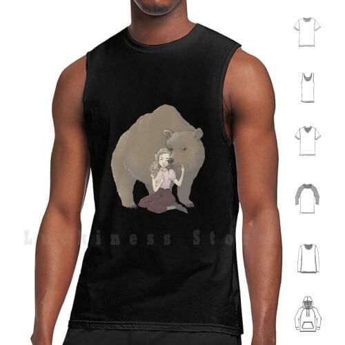 The Bear Spirit Guardian Tank Tops Vest Sleeveless Totem Animal Animals Cute Animal Bear Pet Pets Cute Animal Lover Paste