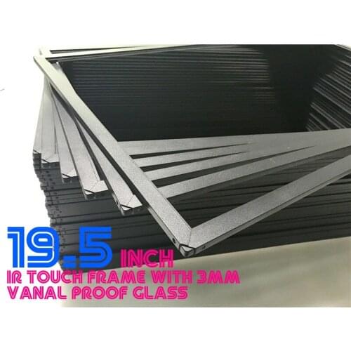 19.5" 16:9 Dual Touch Points IR Touch Screen Panel with 3mm Anti-vandal Glass, Super Thin, Narrow Boarder with glass
