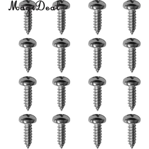 MagiDeal 20 Pieces Durable Marine M5 Stainless Steel Self-Tapping Screws Kayak Canoe Fishing Boat Dinghy Accessories