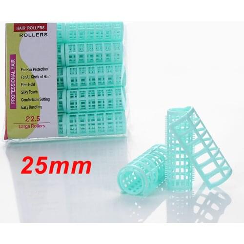 3pack/set 25mm Snap on Hair Rollers Plastic DIY Hair Styling Roller Curlers Clips Air Bang Clamps Curling Perm Rods Barber 1504