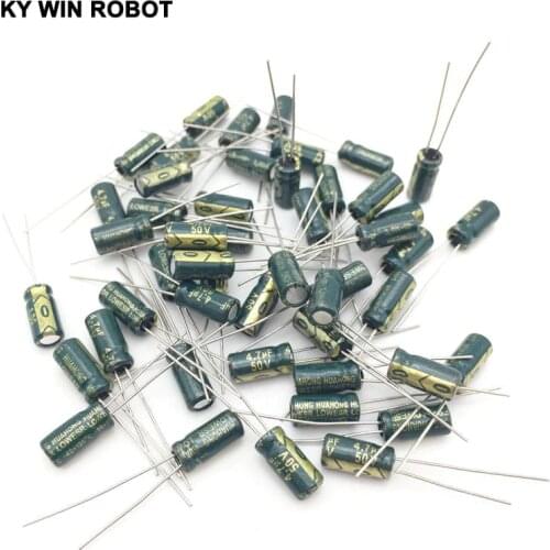 50pcs/lot 4.7UF 50V 105C 5X11mm Aluminum Electrolytic Capacitor 50V4.7UF radial lead 50pcs