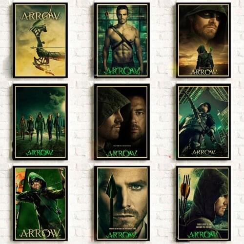 American TV Series ARROW Retro Poster Kraft Paper Printed Good Quality Wall Posters Home Room Art Painting
