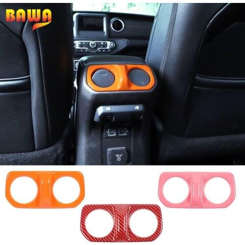 BAWA Car Armrest Box Air Conditioning Outlet Decoration Cover Sticker for Jeep Wrangler JL 2018 Up for Jeep Gladiator JT 2018