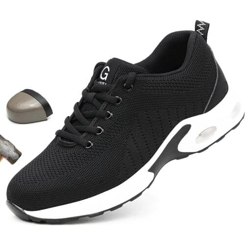 37-46 New Mens Work Boots Steel Toe Anti-smashing Stab Work Shoes Safety Boots Anti-Slip Light Breathable Sneakers