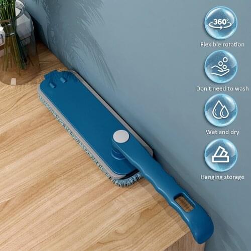 Household Multi-functional Brush With Folding Handle Living Room Bathroom Glass Cleaning Kitchen Stain Removal Cleaning Tools