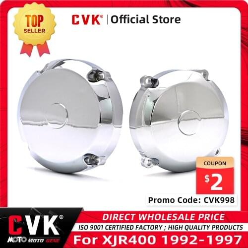 CVK Motorcycle left And right Engine Cover Motor Stator Cover CrankCase Side Cover Shell For YAMAHA XJR400 JXR 400 1992-1997