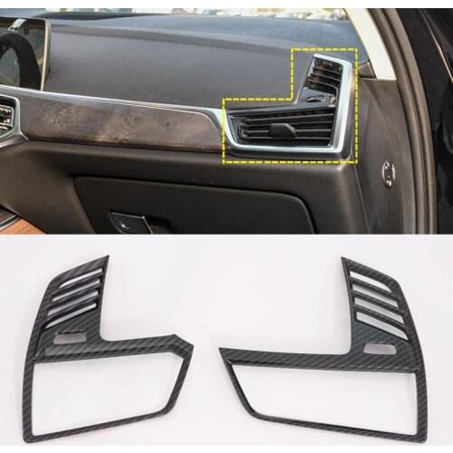 For BMW X5 G05 2019 2020 ABS Chrome Air Vent Outlet Cover Dashboard Trim Bezel Frame Molding Garnish Accent Styling