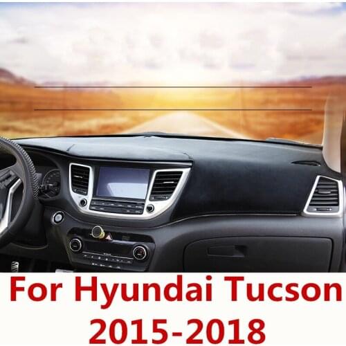 For Hyundai Tucson 2015-2018 Dashboard Cover Mat Pad Sun Shade Avoid Light Dash Board Carpet Protector Auto Accessories