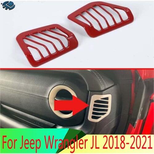 For Jeep Wrangler JL 2018 2019 ABS Chrome Air Vent Outlet Cover Dashboard Trim Bezel Frame Molding Garnish Accent Styling