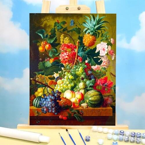 Fruit Landscape Painting By Numbers Kit Oil Paints 40*50 Boards By Numbers Paintings For Children Handiwork Wholesale Art