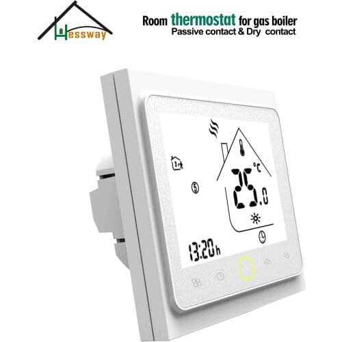 HESSWAY dry contact &Passive contact relay programmable thermostat for boiler