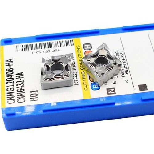10pcs CNMG120408 HA H01 Aluminum Insert Carbide CNMG120408 External turning tool CNC Lathe Turning Inserts tungsten carbide