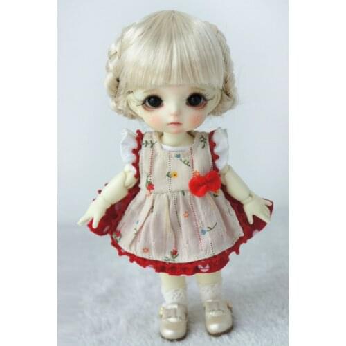 JD156 5-6inch 13-15CM Ballerina Synthetic mohair 1/8 doll wigs OB11 Lati Yellow BJD Doll accessories