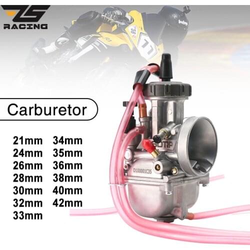 ZS Racing 21 24 26 28 30 32 33 34 35 36 38 40 42mm PWK Motorcycle Carburetor Carburador Carb For Keihin 2T 4T engine