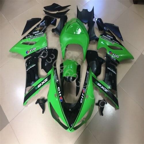 Fit Injection green black fairing kit FOR KAWASAKI NINJA ZX 6R 636 05 06 ZX-6R 05-06 ZX6R 2005 2006 ZX 6R 05 06 ABS fairings
