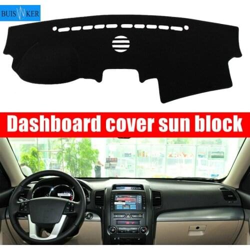 For Kia Sorento 2009 - 2012 Car Dashboard Cover Mat Pad Anti-UV Sun Shade Instrument Protective Carpet Auto Styling Accessories