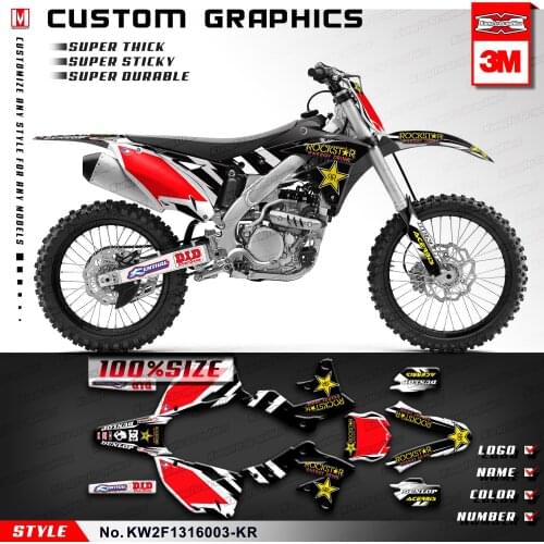 KUNGFU GRAPHICS Custom Stickers MX Decals Self Adhesives for KX250F KX 250F 2013 2014 2015 2016