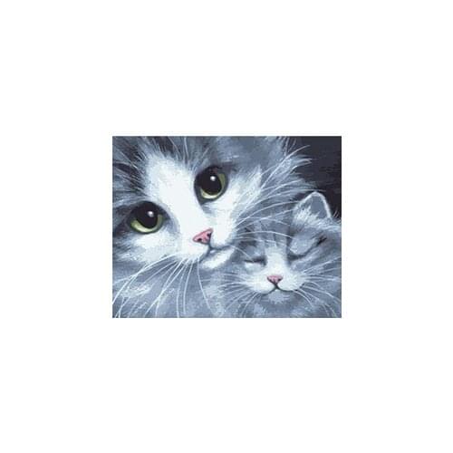 MaHuaf-X772 little cat animal painting paint by numbers DIY digital Hand-painted canvas oil paintings for living room home decor