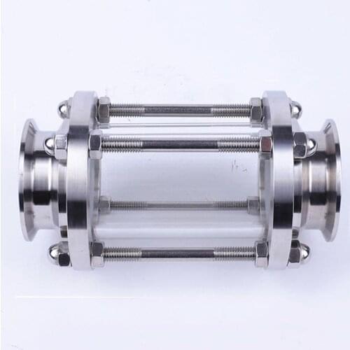 Brewing Diopter 2.5" Tri Clamp x 63mm Pipe OD SUS 304 Stainless Steel Sanitary Flow Sight Glass Homebrew Beer