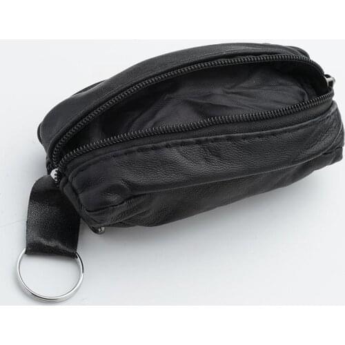 Portable Mini Zipper Purse Multi-purpose Car Key Case Holders Change Coin Fashion Soft Leather Men Key Unisex Women Bags Wa I0X4