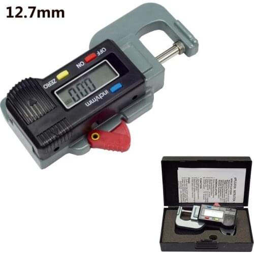 Portable Precise Digital Thickness Gauge Meter Metal Tester Micrometer 0 to 12.7mm Caliper Meter Width Measure Tools