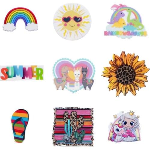 Rainbow Summer Cactus Resin flatback For Hair Bows Custom Cartoon Planar Resin Designs Crafts Cabochon For DIY Phone