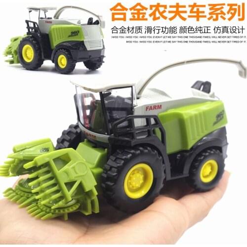 1:42 Alloy Farmer Reaper Harvester Slither Farm Car Alloy Car Model Childrens Toy New Style Boy Like Fine Work Farm