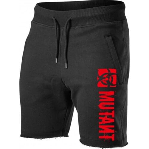 Cotton Casual Shorts Men Gym Fitness Bodybuilding Bermuda Summer Print Short Pants Bottoms Male Running Sport Training Clothing
