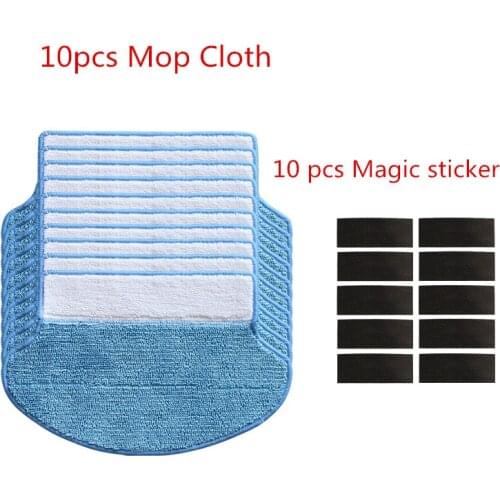 10pcs Mop Cloth for Proscenic 790T/780T/780TS/P1/P1S/P2/P2S/JAZZ/KAKA/Alpaca Plus/SUZUKA Robot Mop Cloth Vacuum Cleaner Parts