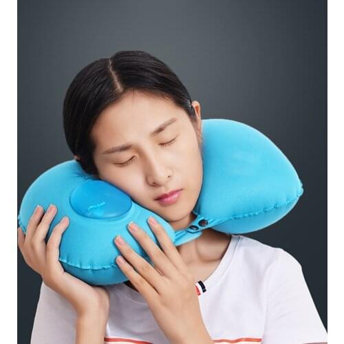 U-Shape Travel Pillow for Airplane Inflatable Neck Pillow Car Travel Accessories Comfortable Pillows for Sleep Home Textile