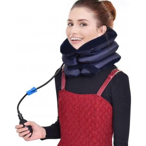 U Shape Air Inflatable Cervical Neck Traction Device Adjustable Neck Pain Relief