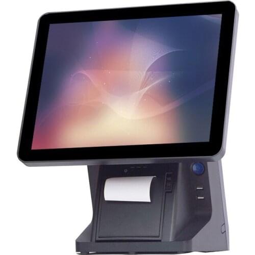 High quality POS system for Commercial EPOS with VFD printer 15 inch touch screen POS terminal cash register j1900 OEM cashier