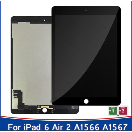 For iPad Air 2 LCD Display Assembly Replacement for iPad 6 A1566 A1567 LCD Panel Touch Screen Digitizer Repair Parts 100%Test