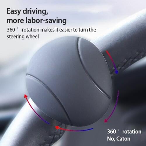 1pcs Car Steering Wheel Knob Ball Auto Silicone Driving Booster Metal Bearing Power Handle Ball Shaped Booster Auto Spinner Knob