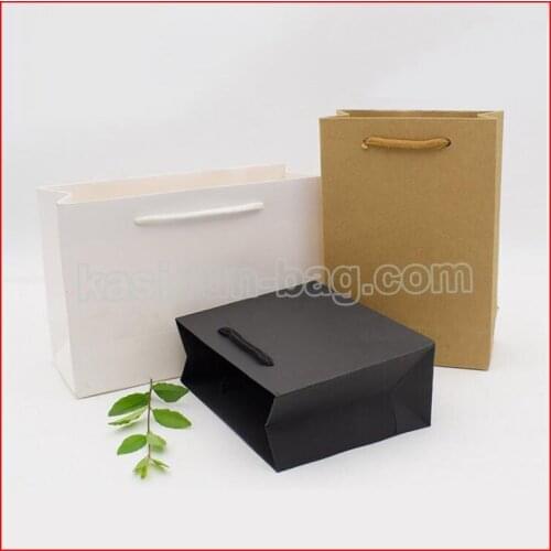 100PCS/lot) 10 SIZE available wholesale high quality black white brown clothes bag paper