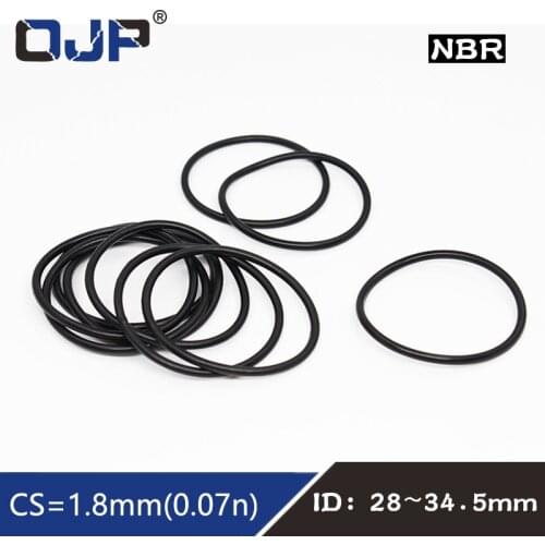 20PCS/lot Rubber Ring NBR Sealing O-Ring 1.8mm Thickness ID28/29/30/31.5/32.5/33.5/34.5mm Nitrile O Ring Seal Gasket Ring Washer