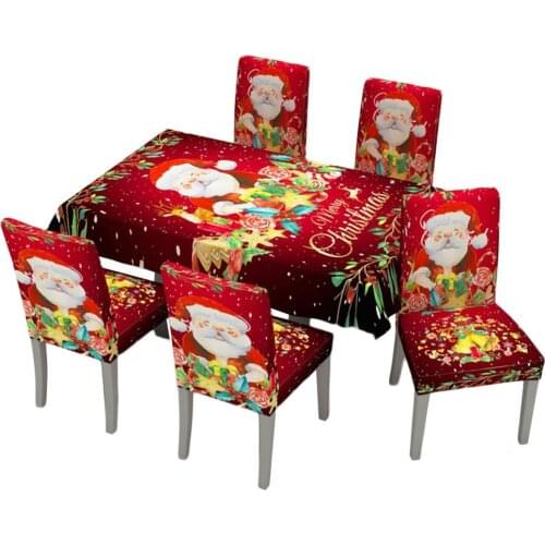 2020 New Year 3D Christmas Tablecloth Christmas Tree Pattern Washable Cotton Dustproof Rectangular Table Cloth for Wedding Party