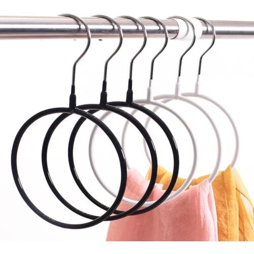 5Pcs Scarf Tie Storage Ring Scarves Holder Metal Coat Hanger Multifunctional Scarf Belt Tie Display Slots Holder Home Organizer